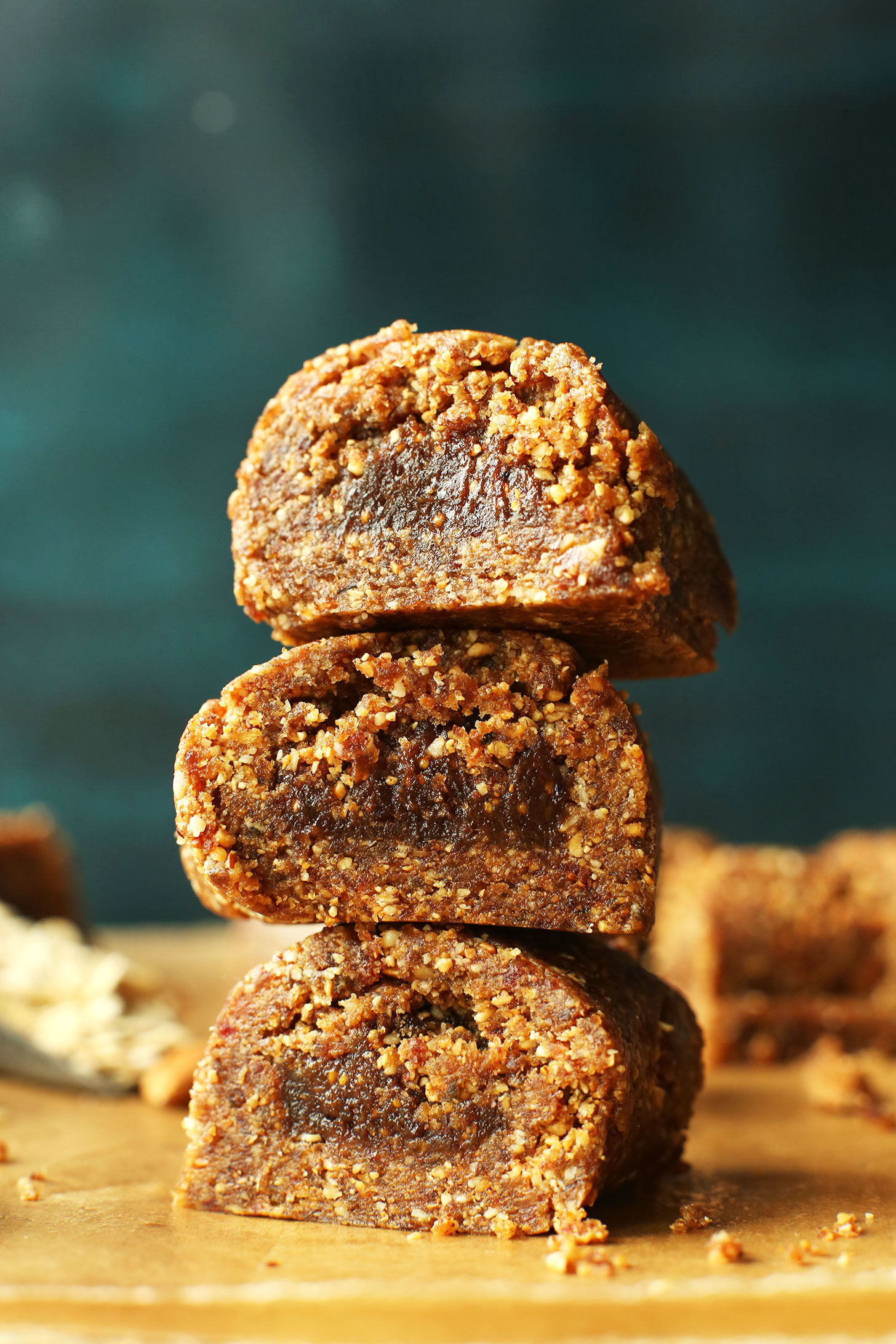 Stack of our healthy homemade fig newtons recipe